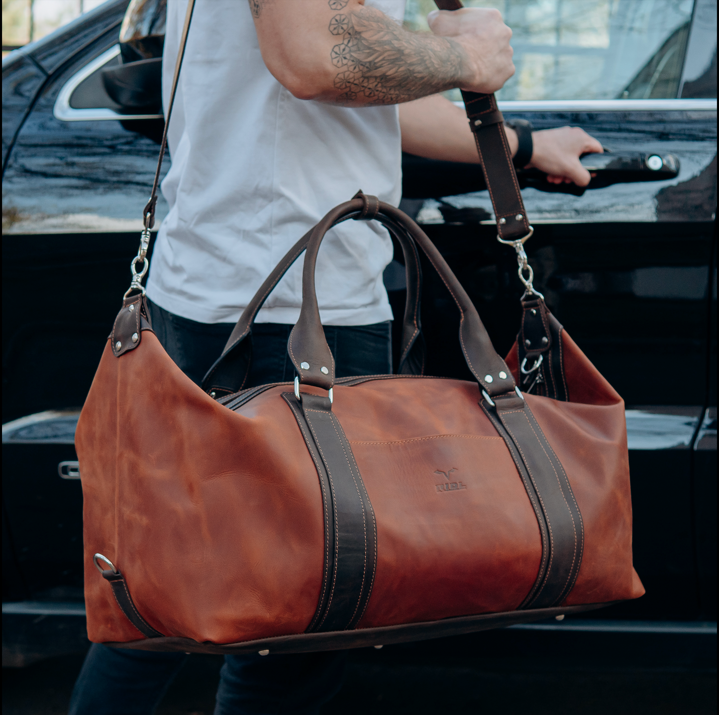 RIDL Leather Duffle Bag