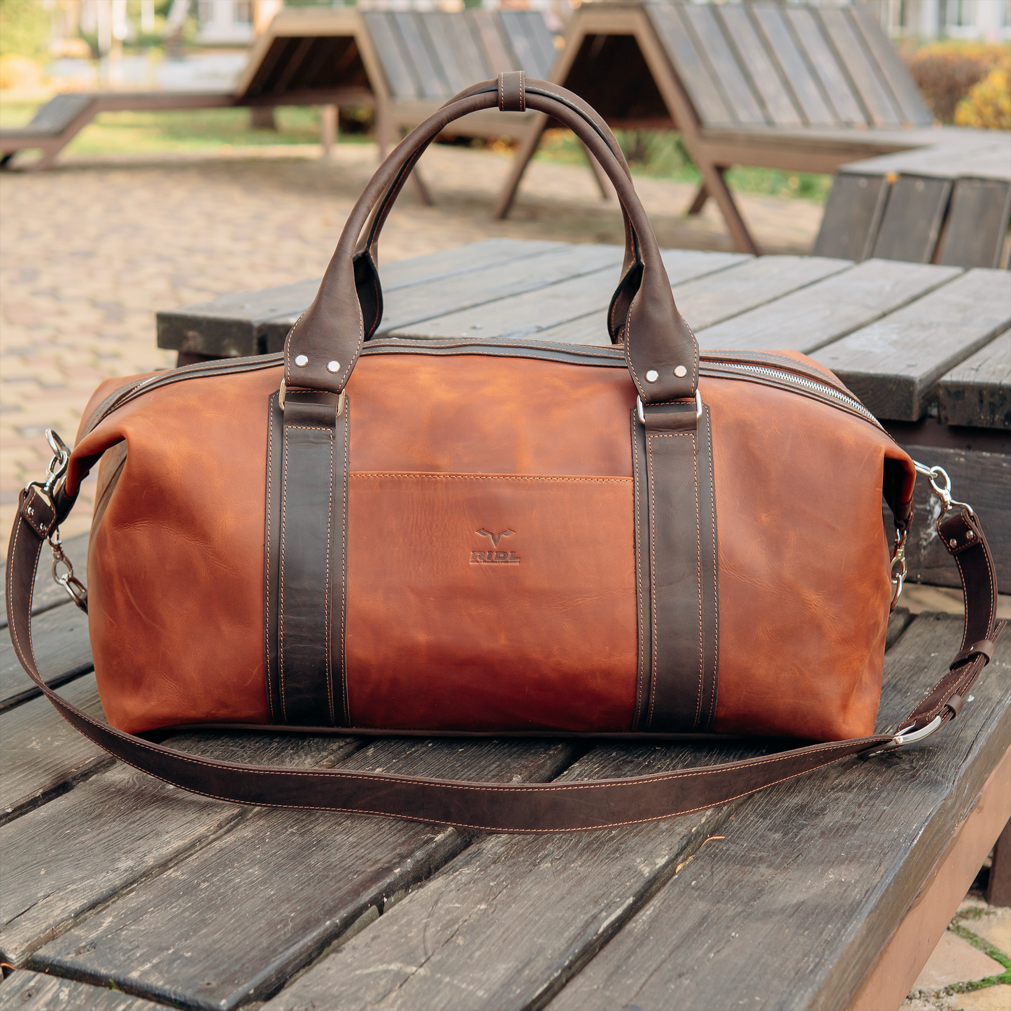 RIDL Leather Duffle Bag