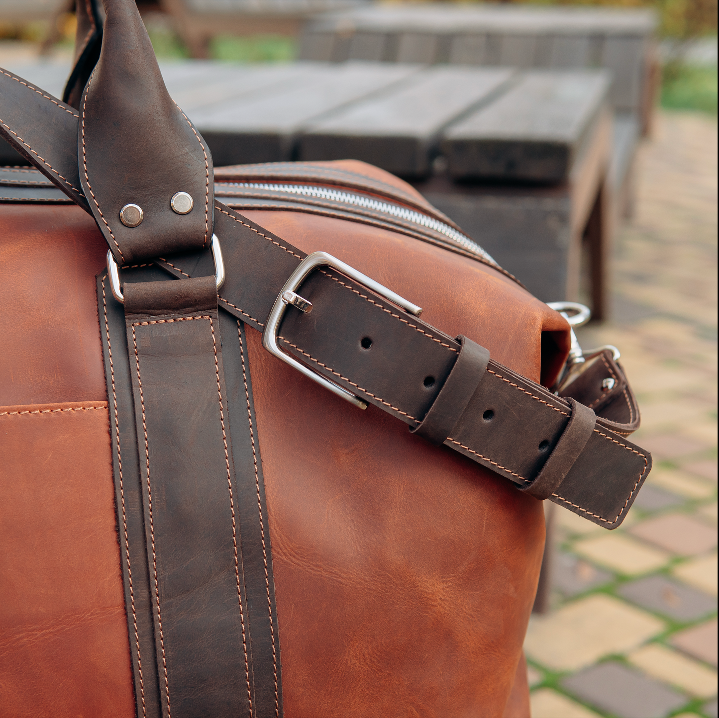 RIDL Leather Duffle Bag