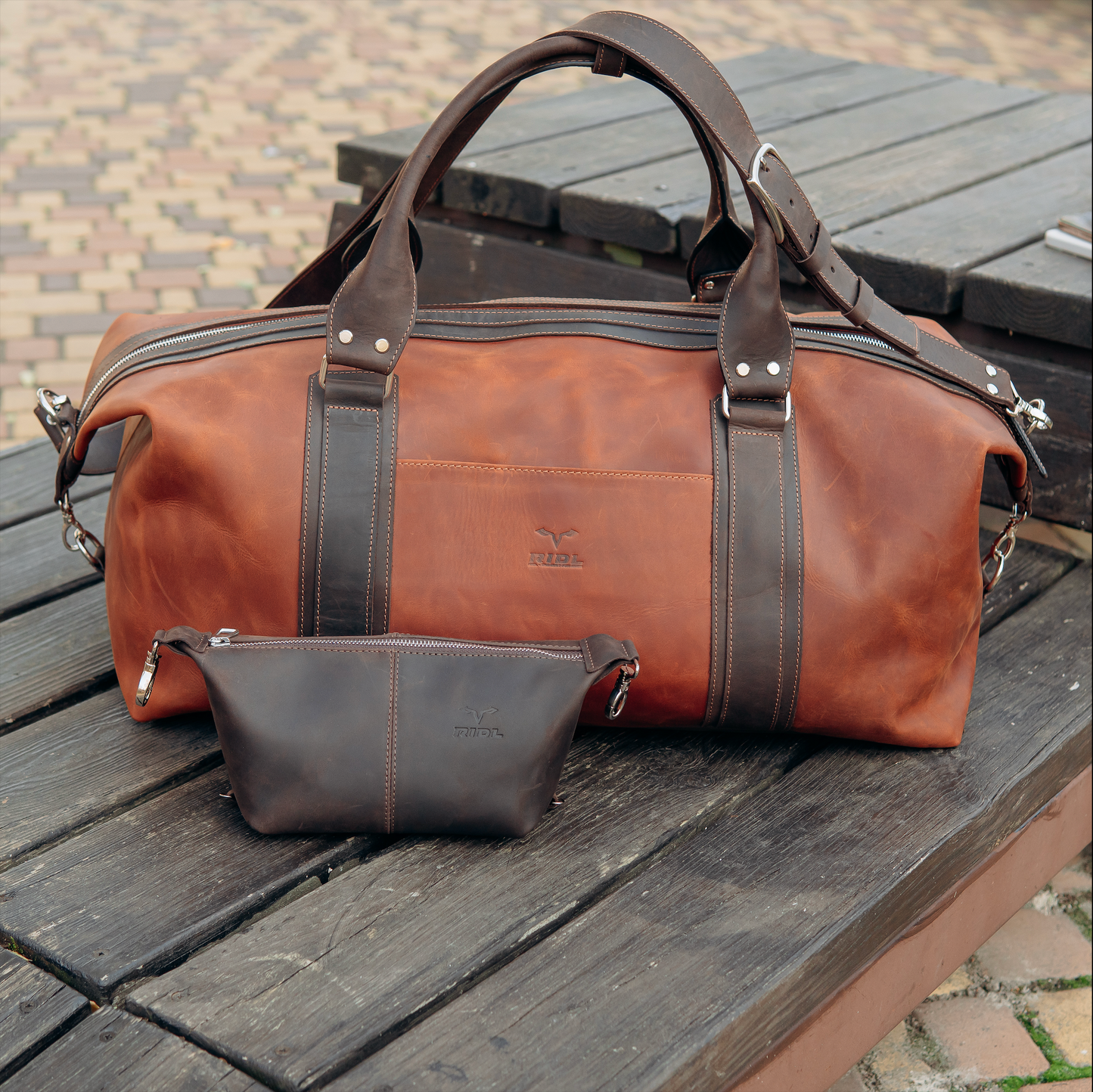 RIDL Leather Duffle Bag