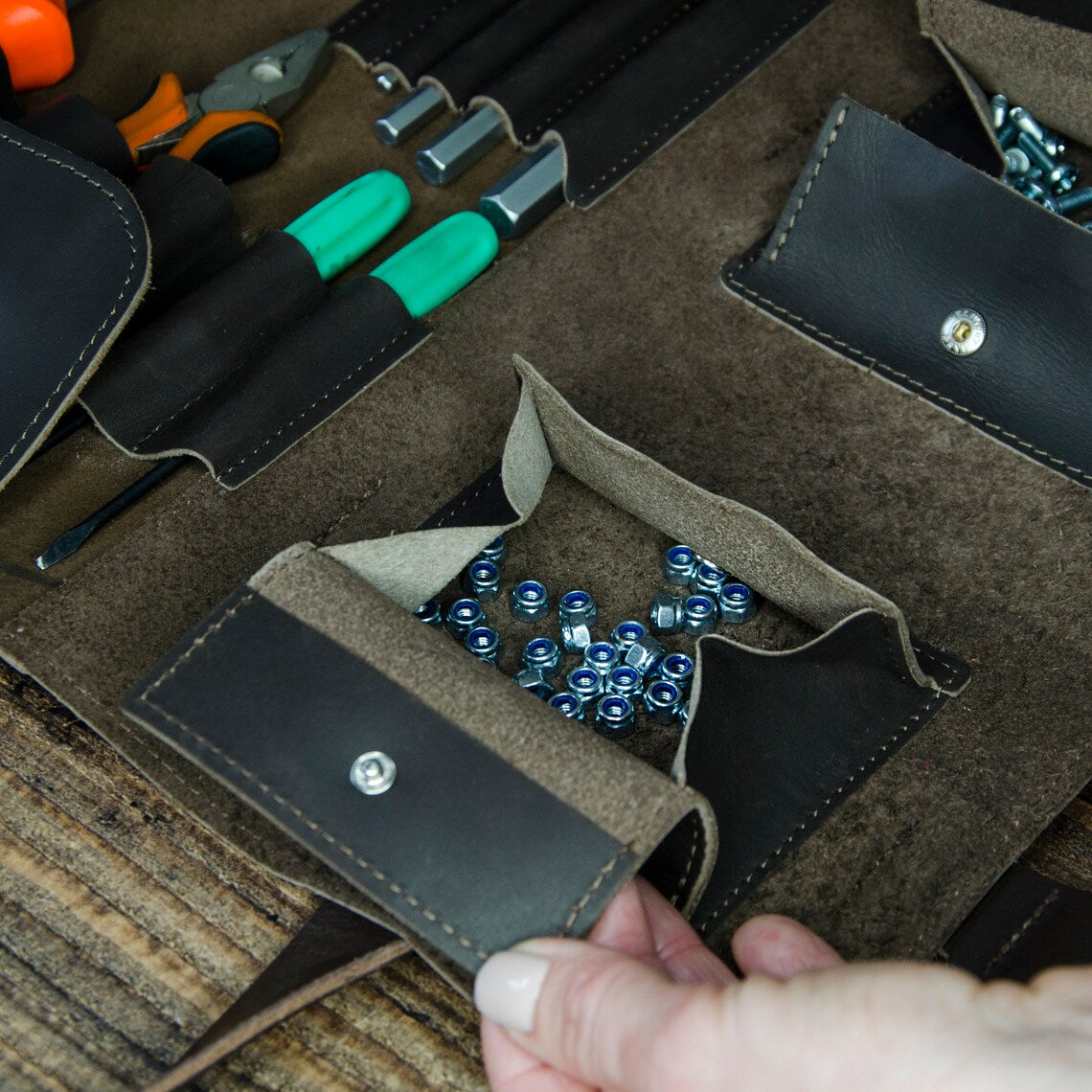 RIDL Custom Leather Motorcycle Tool Organizer