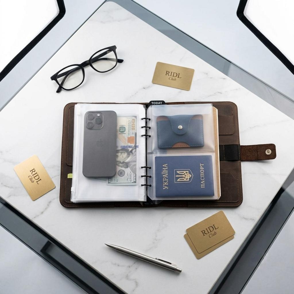 RIDL leather EDC organizer and refillable ring binder journal, photo 3